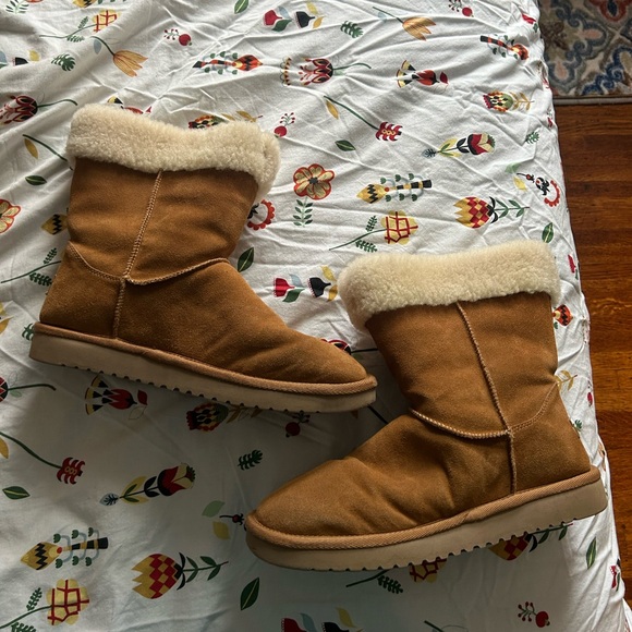 Kookaburra by Ugg chestnut brown leather boots with and soft fur inside - Picture 2 of 7